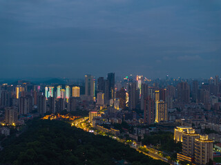 Obraz premium Skyline view of Wuhan City landmark
