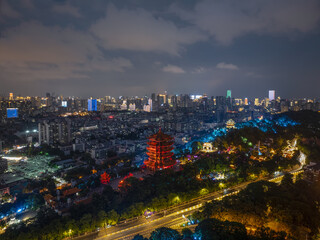 Obraz premium Skyline view of Wuhan City landmark