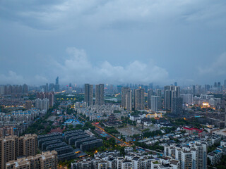 Fototapeta premium Skyline view of Wuhan City landmark