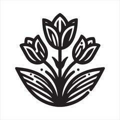 Tulip Icon and vector