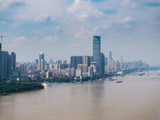 Naklejka premium Skyline view of Wuhan City landmark
