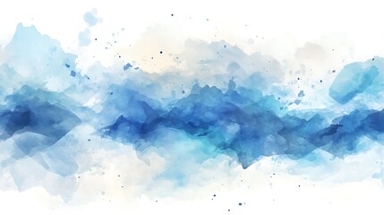 Fototapeta premium Soothing Blue Watercolor Background: Perfect for Creative Projects and Designs