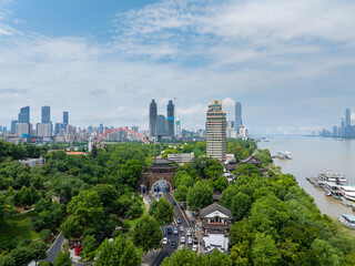 Obraz premium Skyline view of Wuhan City landmark