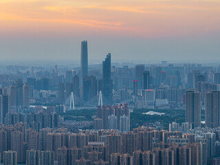 Obraz premium Skyline view of Wuhan City landmark