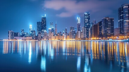 Fototapeta premium Nighttime Photography: Use your camera to explore nighttime scenes, from city lights to star-filled skies. Long-exposure techniques will help you capture the vibrant energy and stillness of the night.