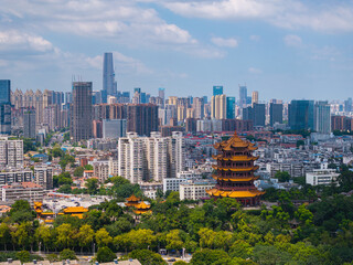 Obraz premium Skyline view of Wuhan City landmark