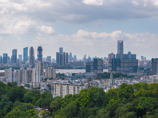 Skyline view of Wuhan City landmark