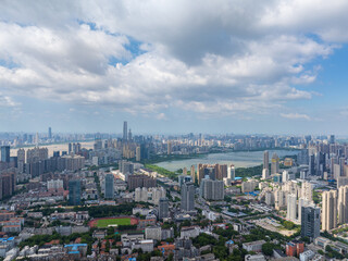 Obraz premium Skyline view of Wuhan City landmark