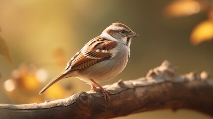 A Sparrow perched on a Branch