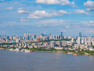 Skyline view of Wuhan City landmark