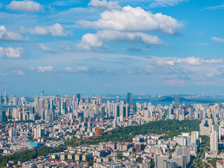 Obraz premium Skyline view of Wuhan City landmark