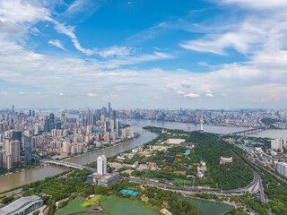 Skyline view of Wuhan City landmark