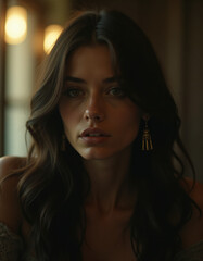 Fototapeta premium A dark and mysterious looking girl