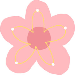 Pink color flower illustration