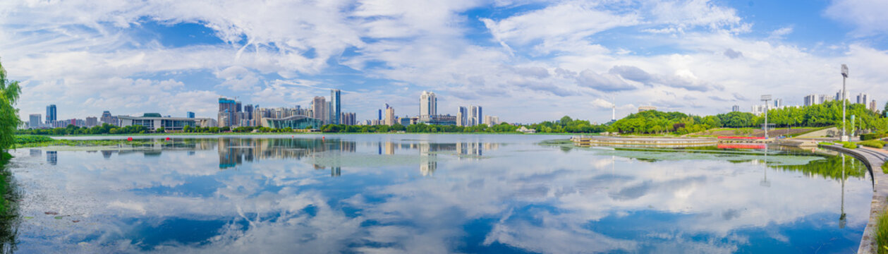 Skyline view of Wuhan City landmark