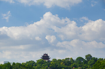 Obraz premium Skyline view of Wuhan City landmark