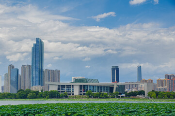 Obraz premium Skyline view of Wuhan City landmark