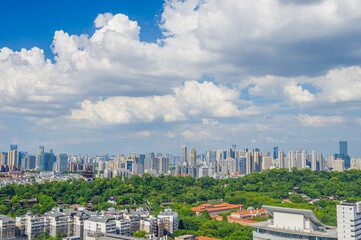 Obraz premium Skyline view of Wuhan City landmark