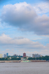 Skyline view of Wuhan City landmark