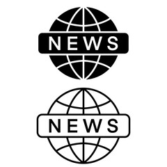News vector icon. World symbol. Design template vector