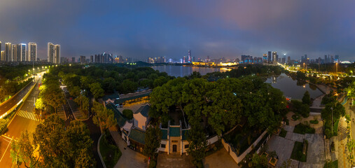 Obraz premium Skyline view of Wuhan City landmark