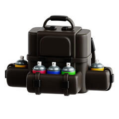 Urban Graffiti Backpack with Spray Paint Cans