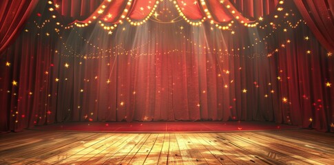 Vibrant Circus Extravaganza. Whimsical circus background with high detail