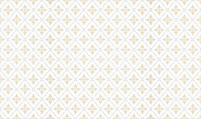 Fabric wallpaper texture withe gold colour Seamless pattern
