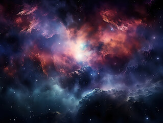 Fototapeta premium Exceptional background of an infinite space with stars galaxies nebulae