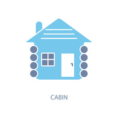 cabin concept line icon. Simple element illustration. cabin concept outline symbol design.