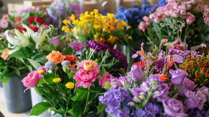 A flower arranging class