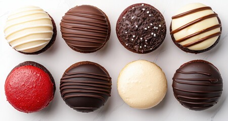 Obraz premium Assortment of Delicious Chocolate Desserts