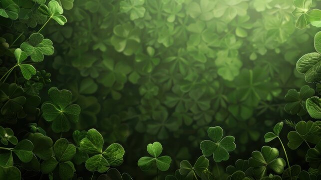 St. Patrick's Day Celebration. High Detail Shamrock Background