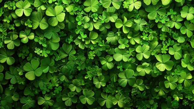 St. Patrick's Day Celebration. Festive shamrocks and clovers