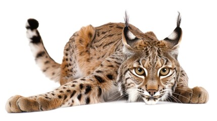 Naklejka premium Close-up of a Lynx Lying Down.
