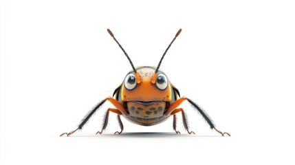 Cute Cartoon Bug with Big Eyes