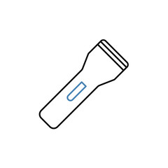 flashlight concept line icon. Simple element illustration. flashlight concept outline symbol design.