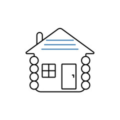 cabin concept line icon. Simple element illustration. cabin concept outline symbol design.