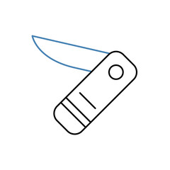 pocket knife concept line icon. Simple element illustration.pocket knife concept outline symbol design.