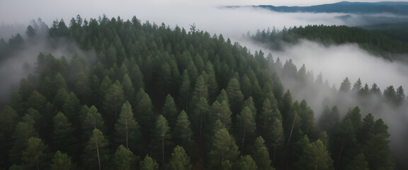 A foggie Forest Background wallpaper 