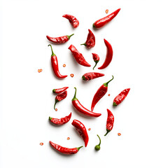 chillis floating in the air