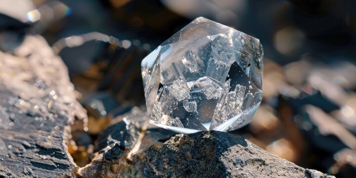 0 55 carat octahedral diamond sourced from South Africa within kimberlite gravel