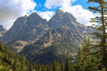 Majestic Mountain Peaks in Grand Teton National Park