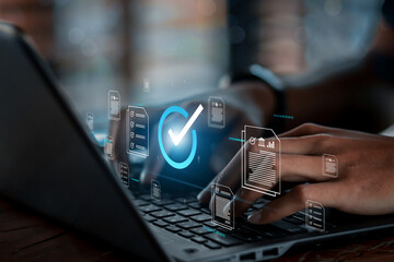 Document management system DMS and standard quality control, ISO certified document concept....