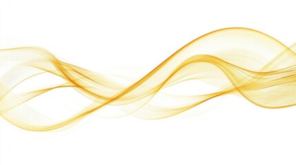 Waves of golden lines undulate softly on a clean white backdrop, creating a minimalist and elegant abstract effect