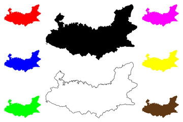 Elazig (Provinces of the Republic of Turkey) map vector illustration, scribble sketch Elazig ili map
