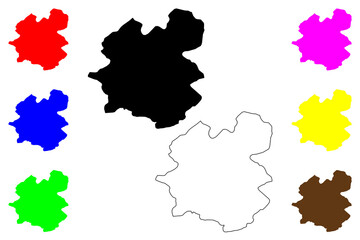 Obraz premium Erzurum (Provinces of the Republic of Turkey) map vector illustration, scribble sketch Erzurum ili map 