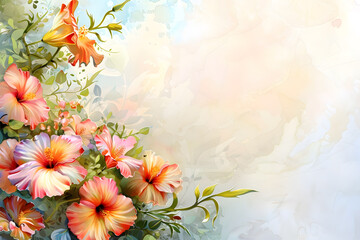 Obraz premium Abstract flower watercolor