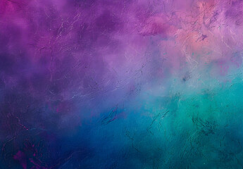 Abstract textured background with purple, blue, and teal hues.