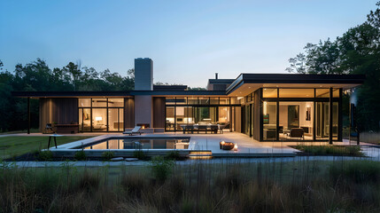 Modern house in the countryside